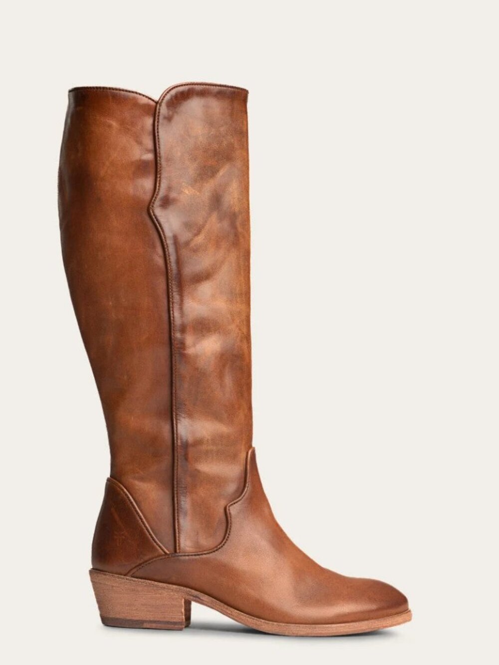 Frye Found Carson Piping Tall Boot in Caramel Sz: 7.5B - Picture 3 of 11